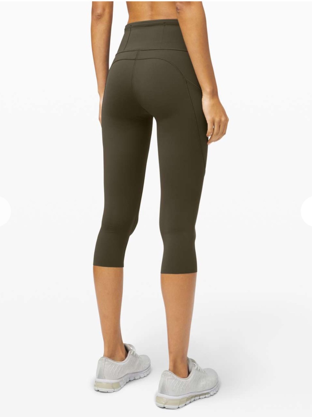 Lululemon Fast and Free Crop II 19” Leggings Dark Olive Size 4